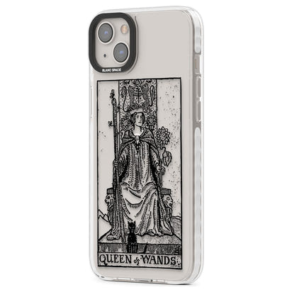 Personalisierte Tarotkarte „Königin der Stäbe“ (transparent)