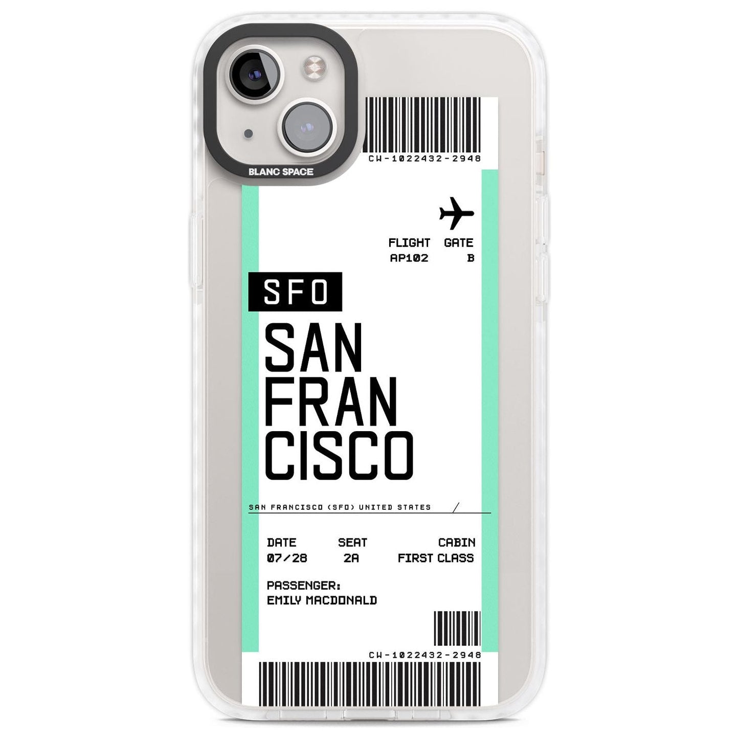 Personalised San Francisco Boarding Pass