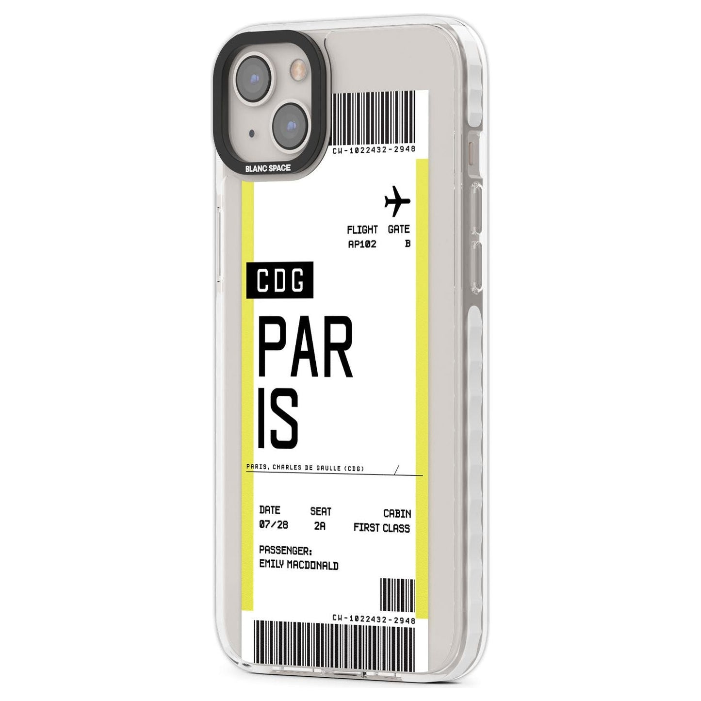 Personalised Paris Boarding Pass