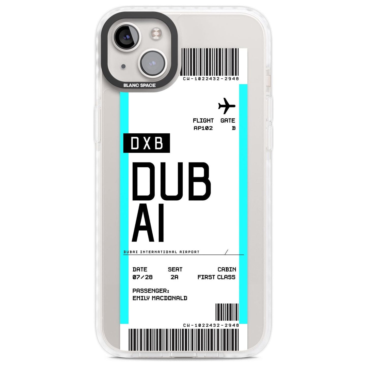 Personalised Dubai Boarding Pass