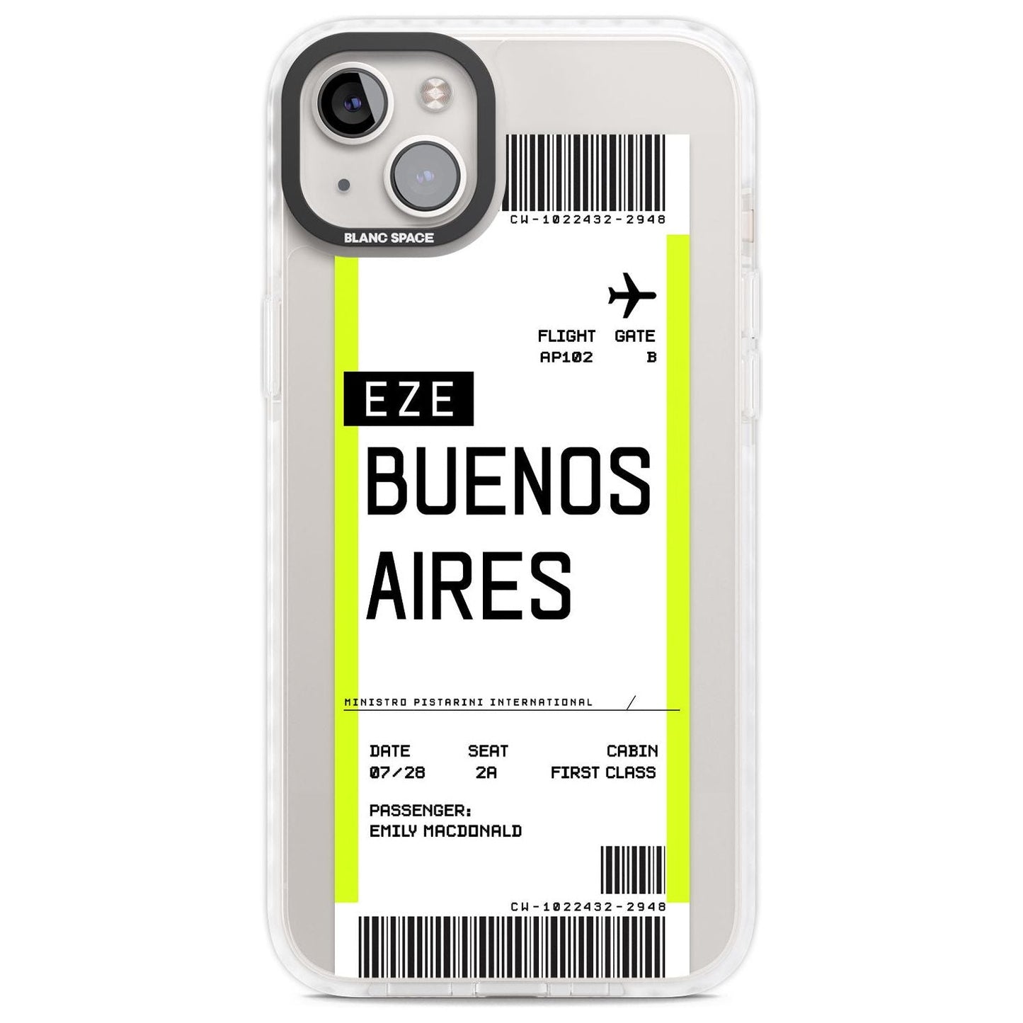 Personalised Buenos Aires Boarding Pass