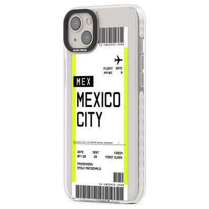 Carte d'embarquement personnalisée pour Mexico