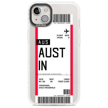 Personalised Austin Boarding Pass