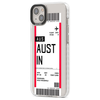 Personalised Austin Boarding Pass