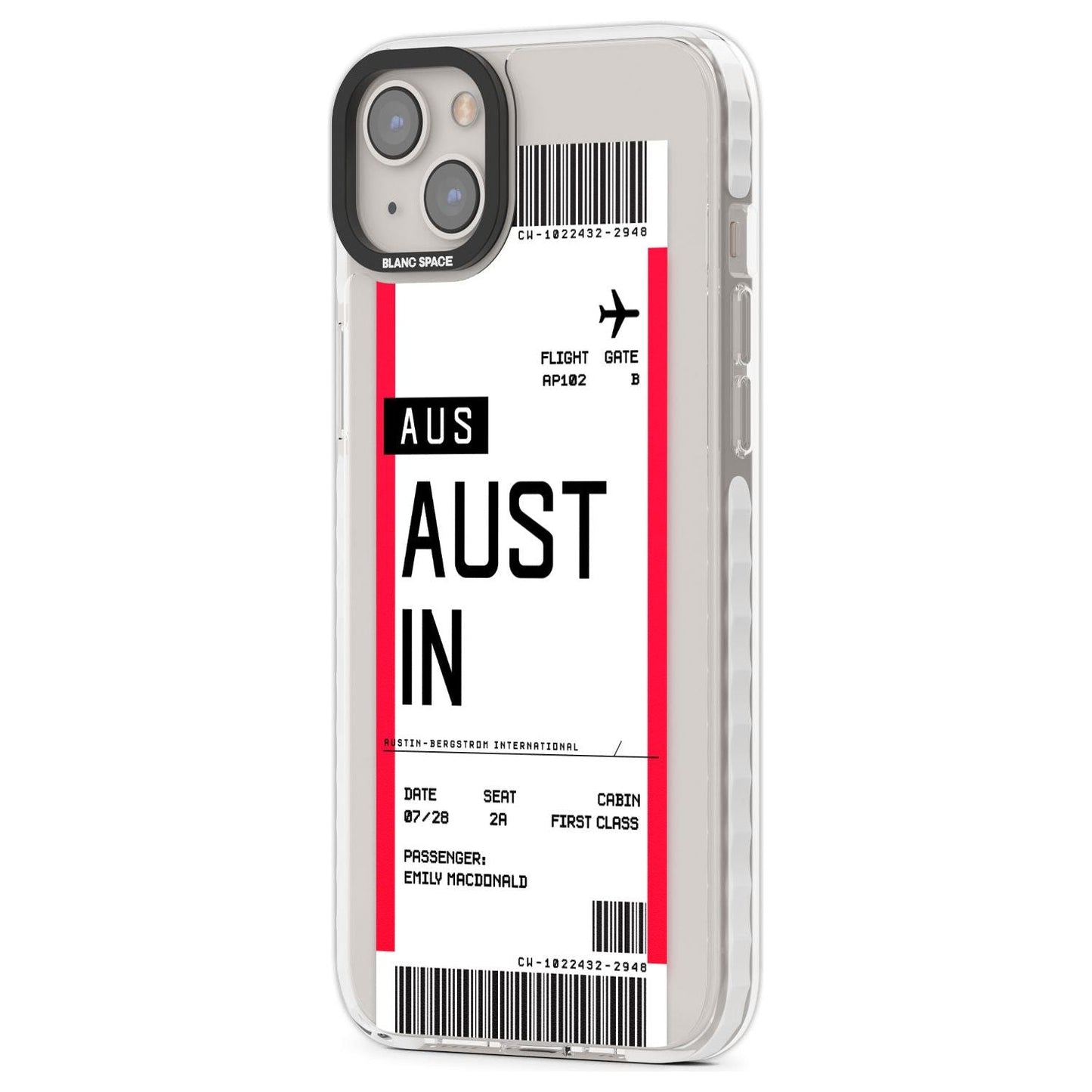 Personalised Austin Boarding Pass