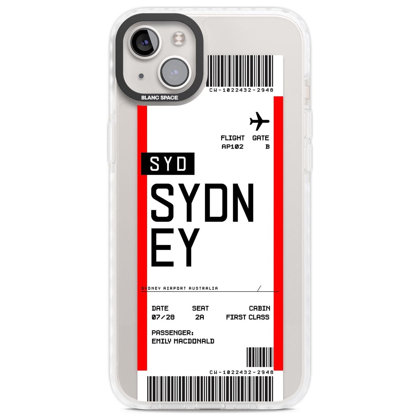 Personalised Sydney Boarding Pass
