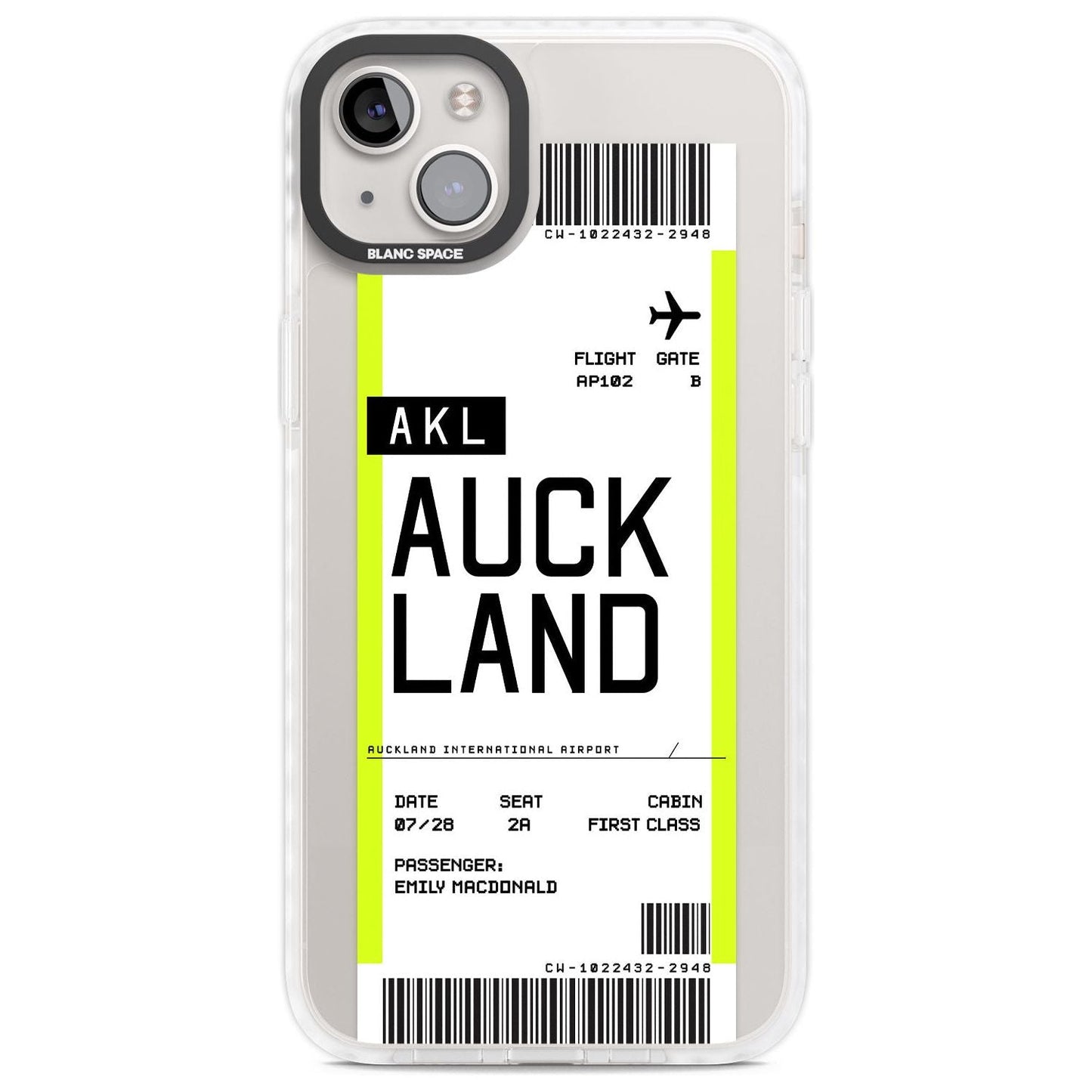 Personalised Auckland Boarding Pass