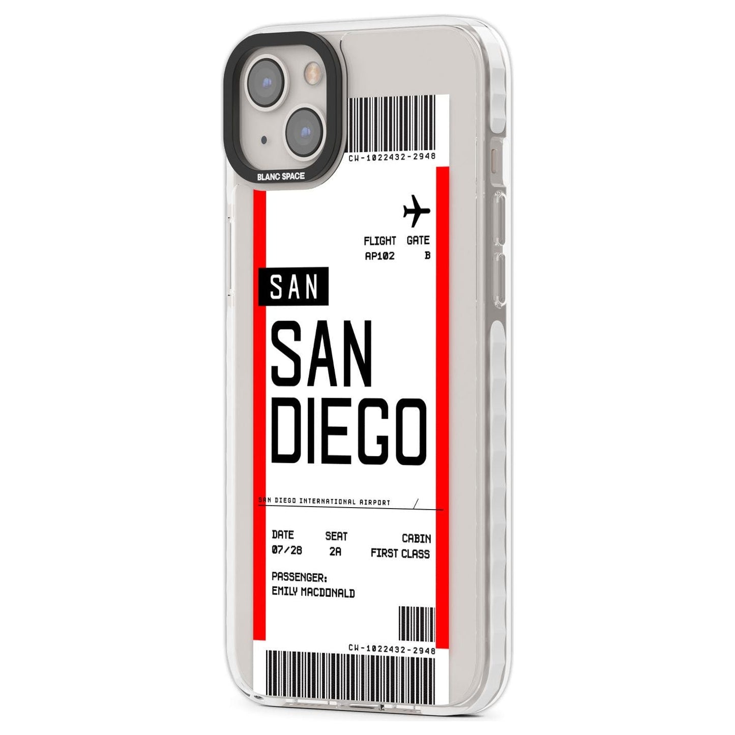 Personalised San Diego Boarding Pass