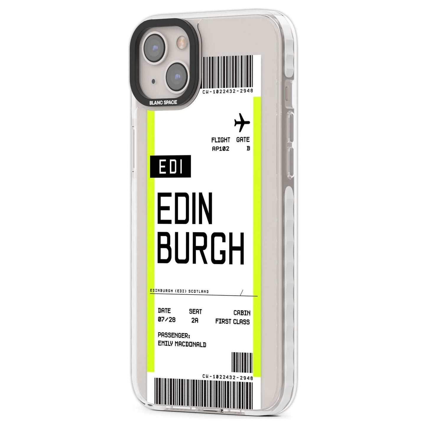 Personalised Edinburgh Boarding Pass