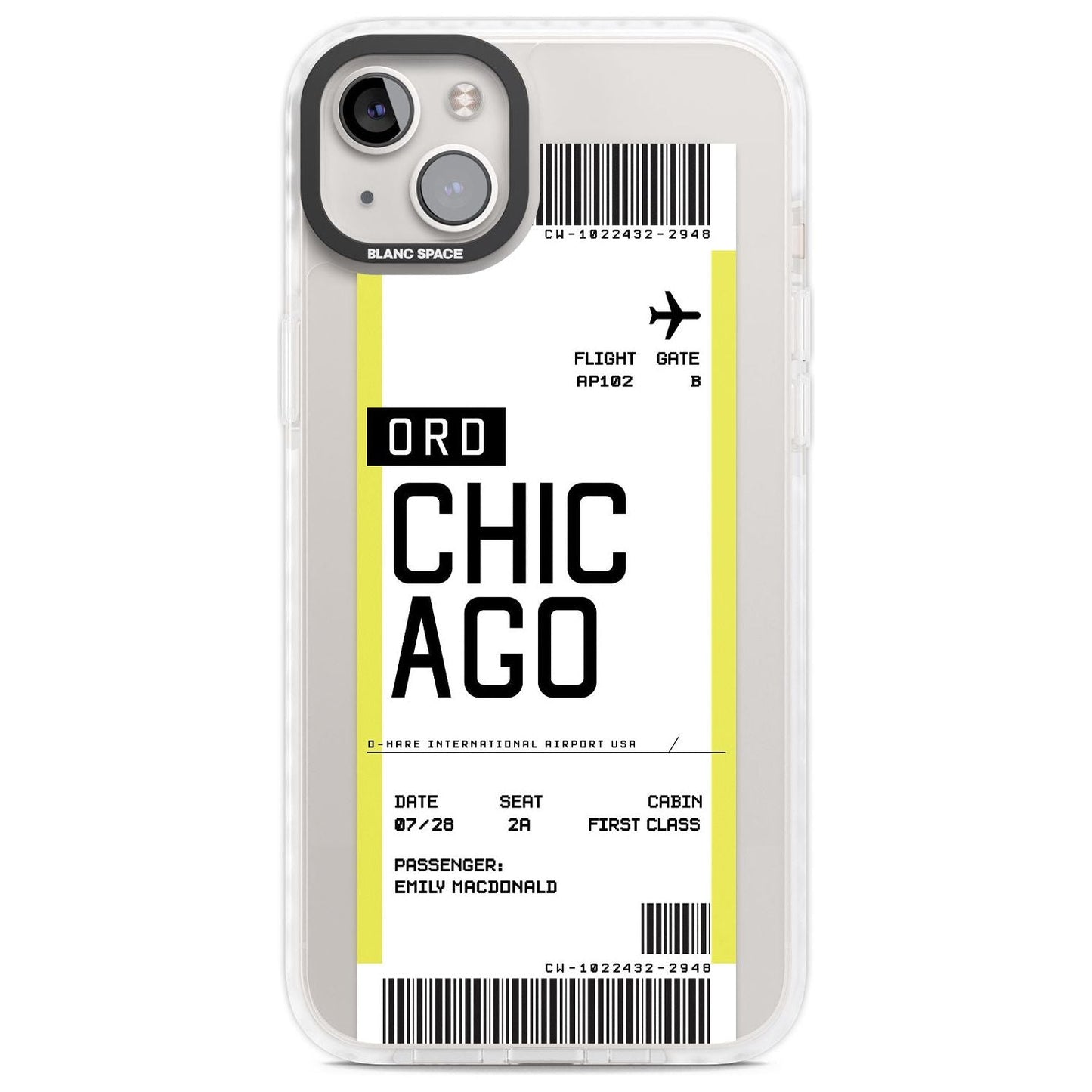 Personalised Chicago Boarding Pass