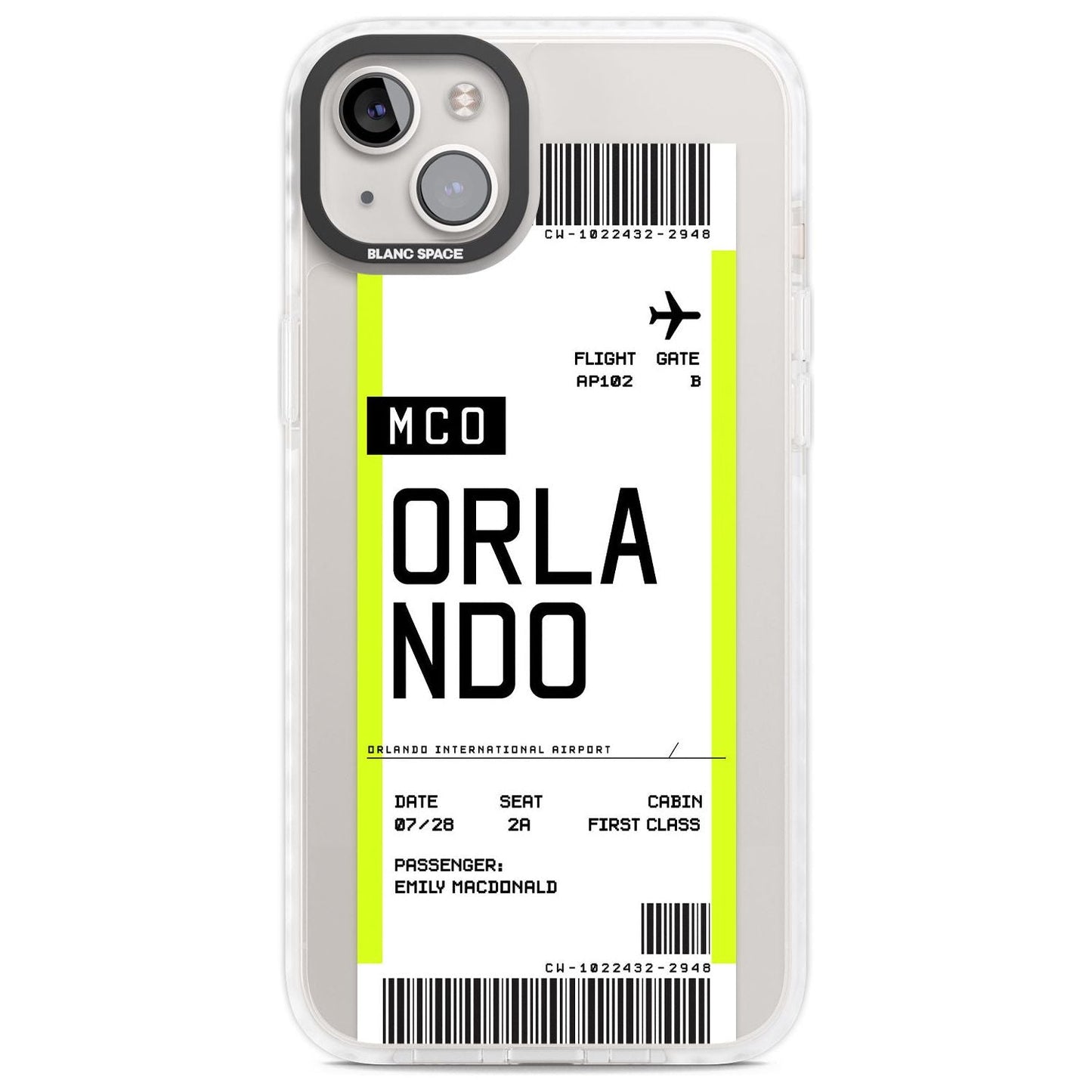 Personalised Orlando Boarding Pass