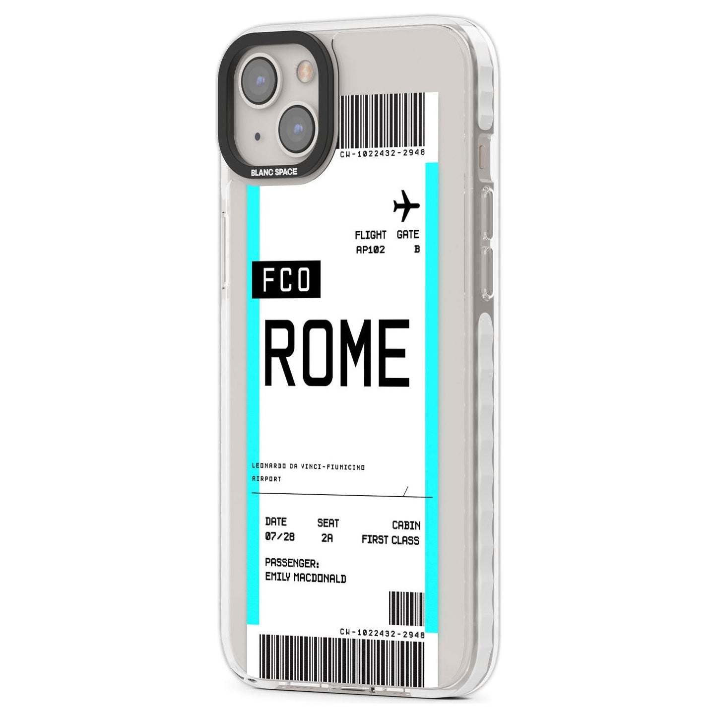 Personalised Rome Boarding Pass