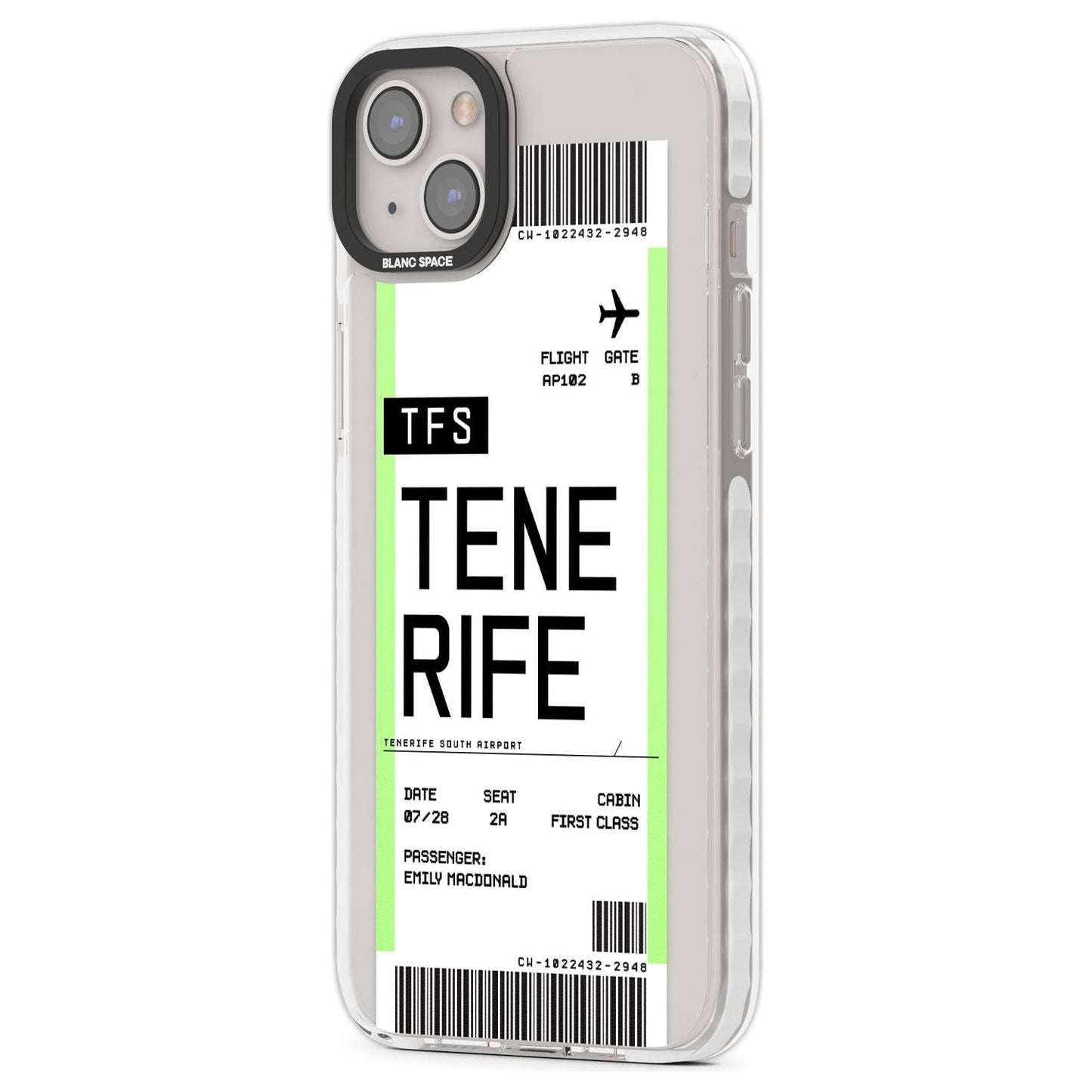 Personalised Tenerife Boarding Pass