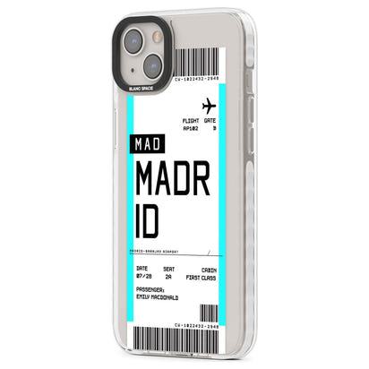 Personalised Madrid Boarding Pass