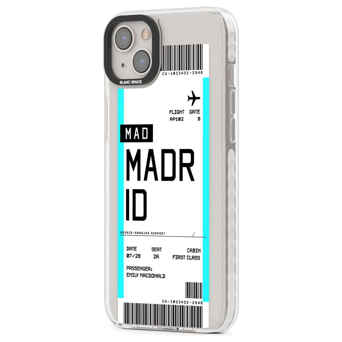 Personalised Madrid Boarding Pass
