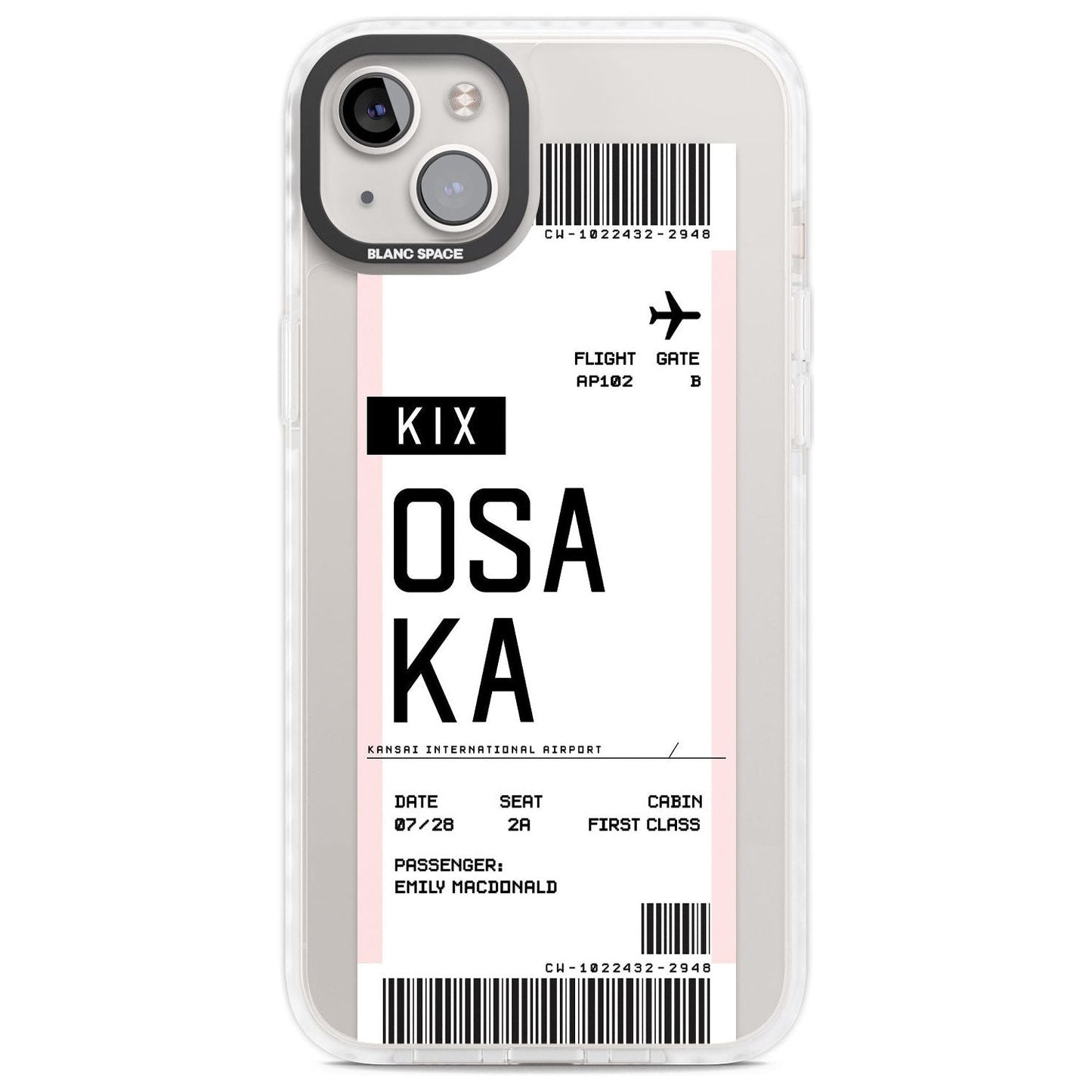 Personalised Osaka Boarding Pass