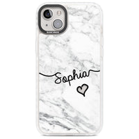 Personalised White Marble Heart