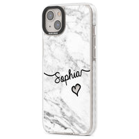 Personalised White Marble Heart