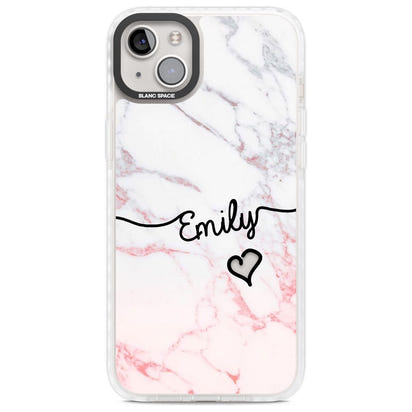 Personalised Pink Fade Marble Heart