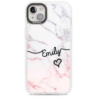 Personalised Pink Fade Marble Heart