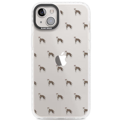 Motif de chien whippet transparent