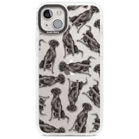 Black Labrador Watercolor Pattern