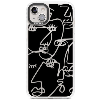 Abstract Line Art Clear Black