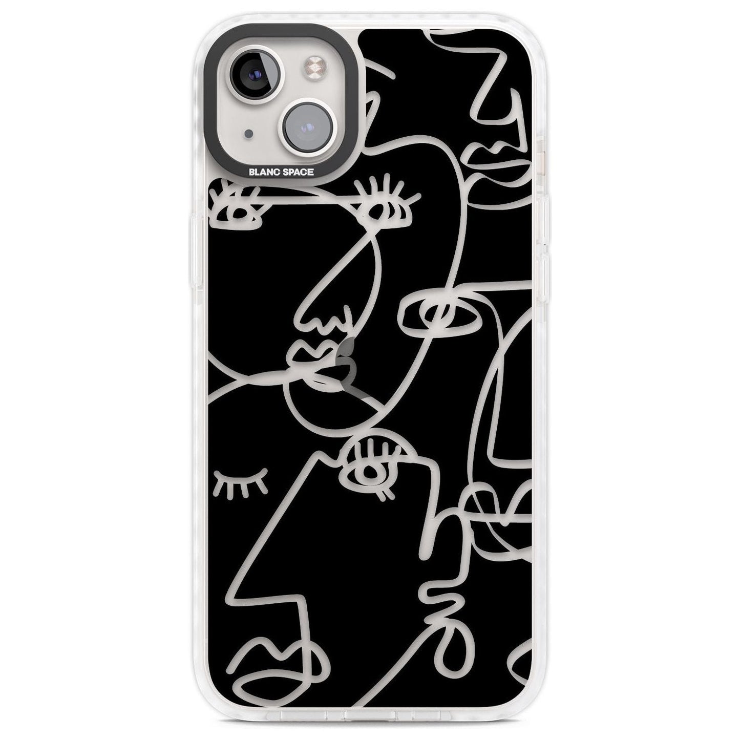 Abstract Line Art Clear Black