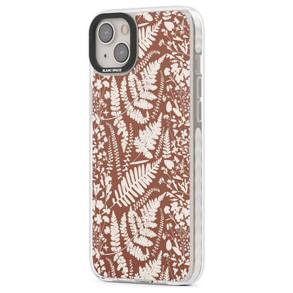 Fleurs sauvages et fougères sur terre cuite