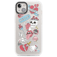 Autocollants Crâne et Fleurs