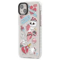 Autocollants Crâne et Fleurs