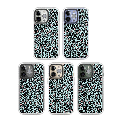 Leopardenmuster in Pastellblau und Rosa