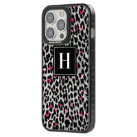 Personalised Clear Pink Leopard Monogram