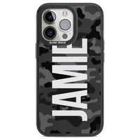 Personalised Black Camo Name Vertical