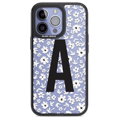 Initiale en gras personnalisée et florale