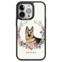 Personalised German Shepherd Floral Portrait