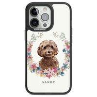 Personalised Brown Cockapoo Floral Portrait