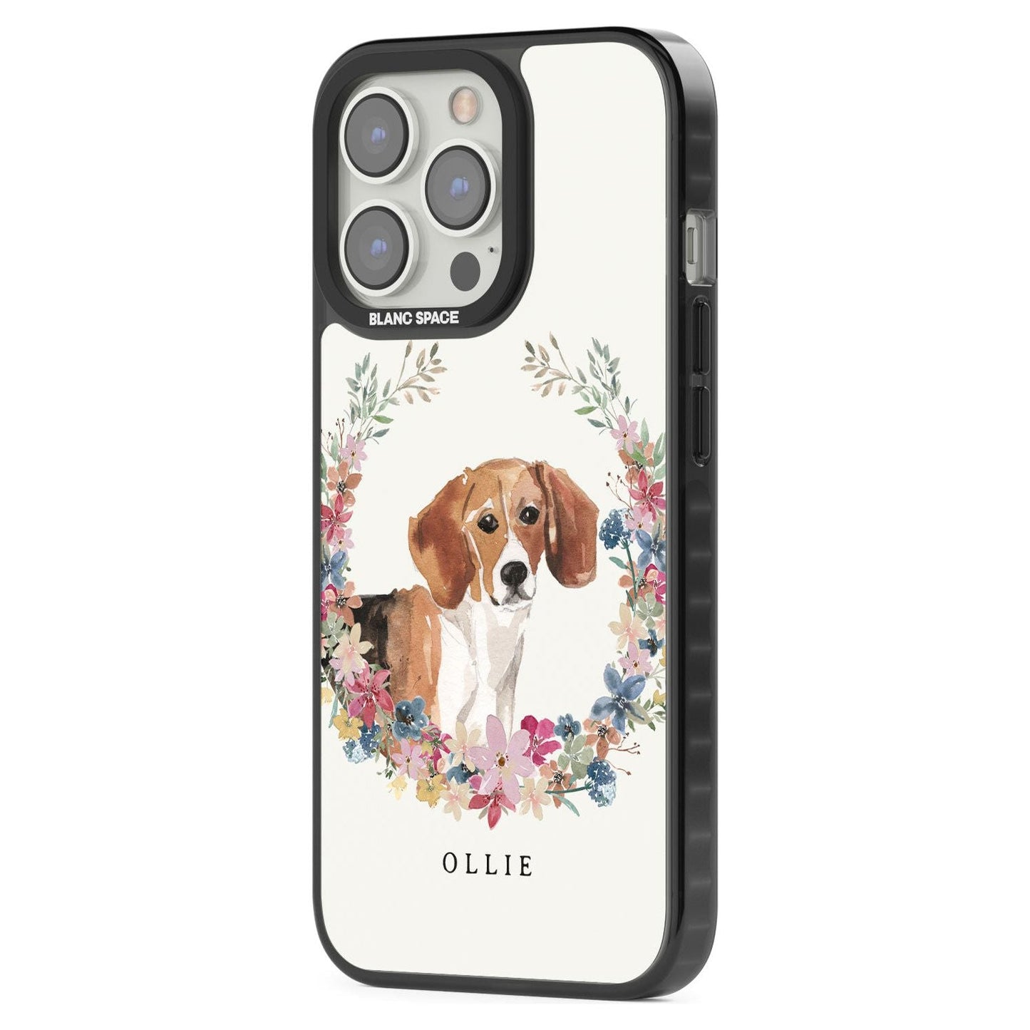 Personalised Beagle Floral Portrait