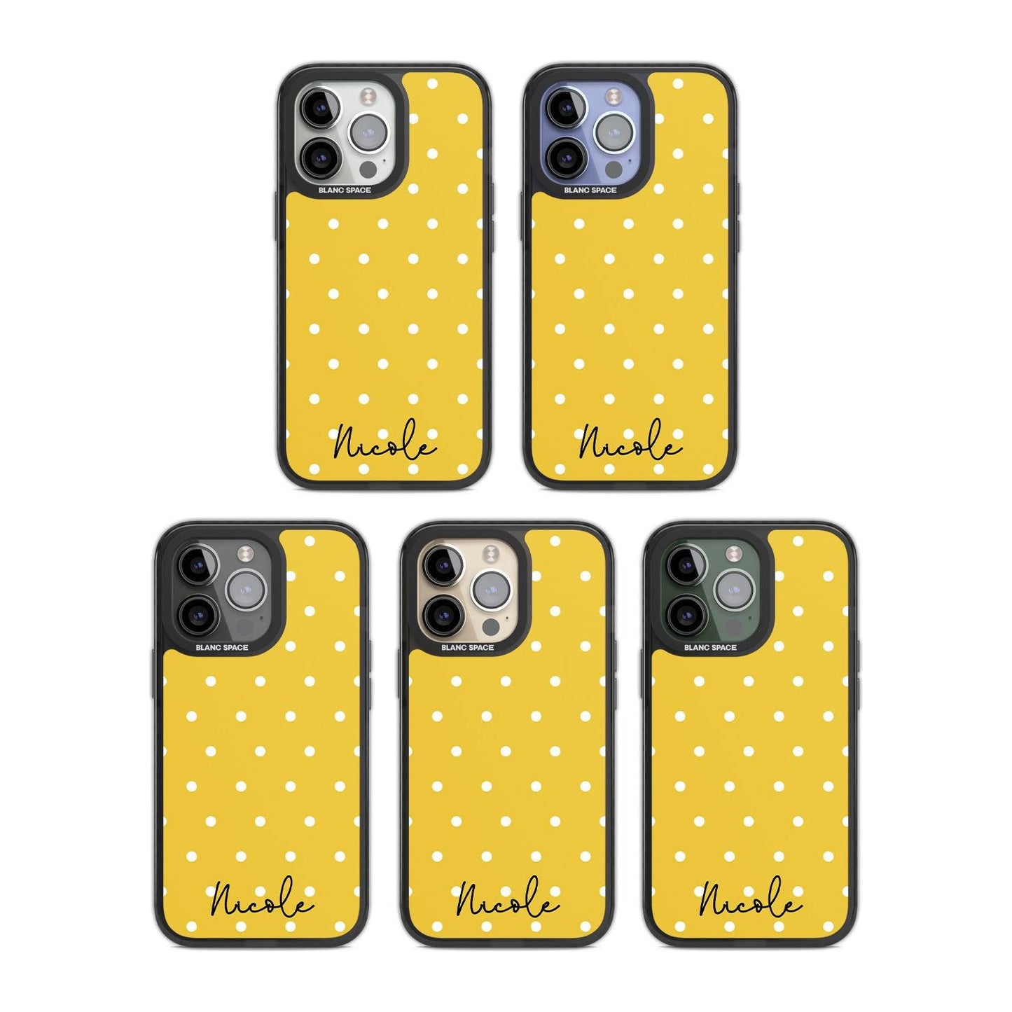 Personalised Yellow Polka Dot