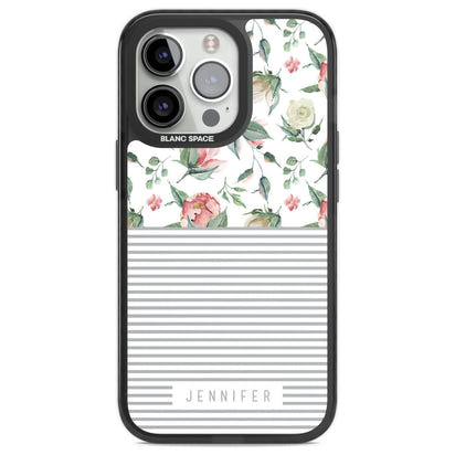 Personalised Light Floral Pattern & Stripes