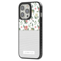 Personalised Light Floral Pattern & Stripes