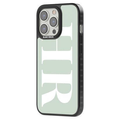 Lettres personnalisées blanches et vert d'eau