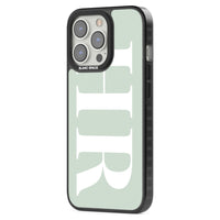 Lettres personnalisées blanches et vert d'eau