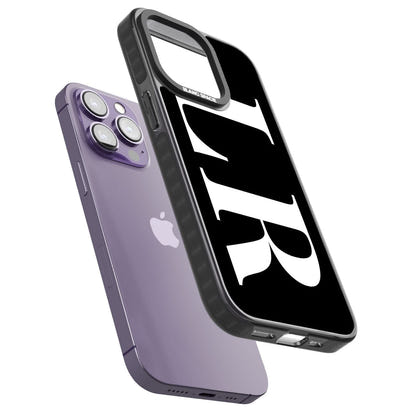 Lettres blanches et noires personnalisées