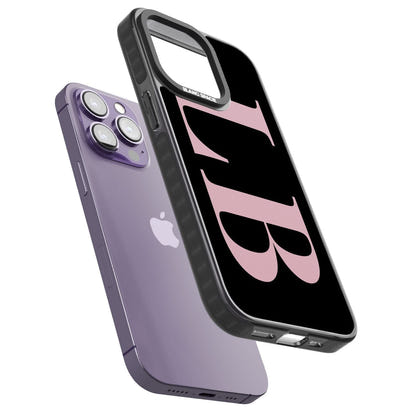 Lettres personnalisées roses et noires vertes