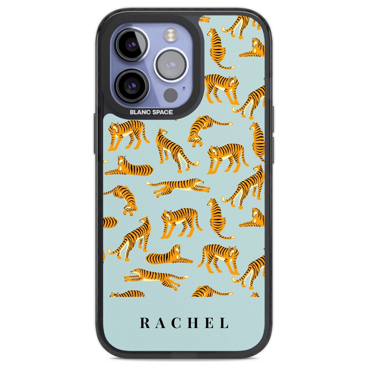 Personalised Turquoise Tiger Pattern