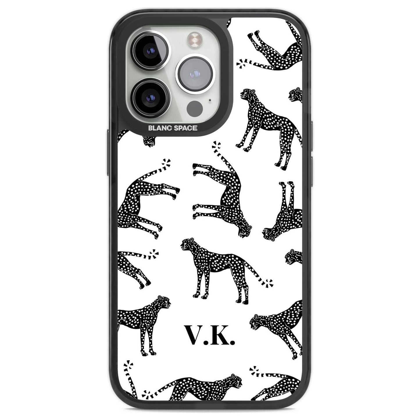 Personalised Black & White Cheetah Pattern