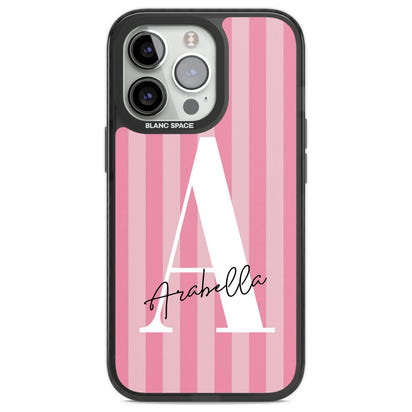 Personalised Pink Stripes Initial