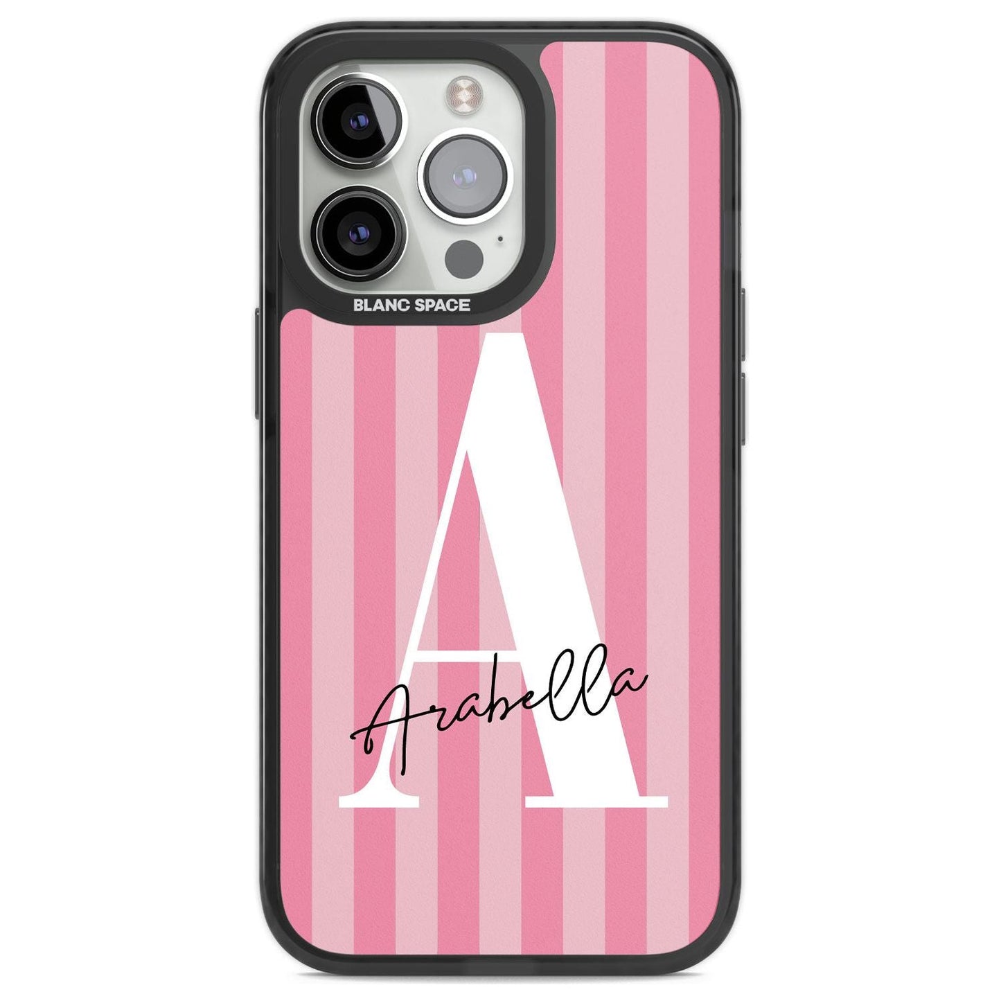 Personalised Pink Stripes Initial
