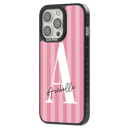 Personalised Pink Stripes Initial
